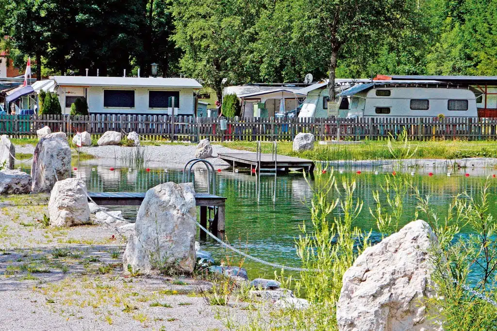 Camping Steinplatte in Waidring Tirol - Badesee