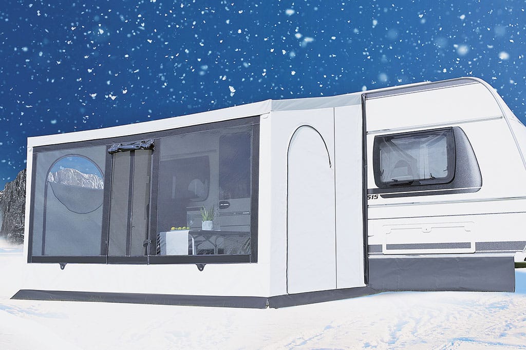 Vorzelt am Wohnwagen