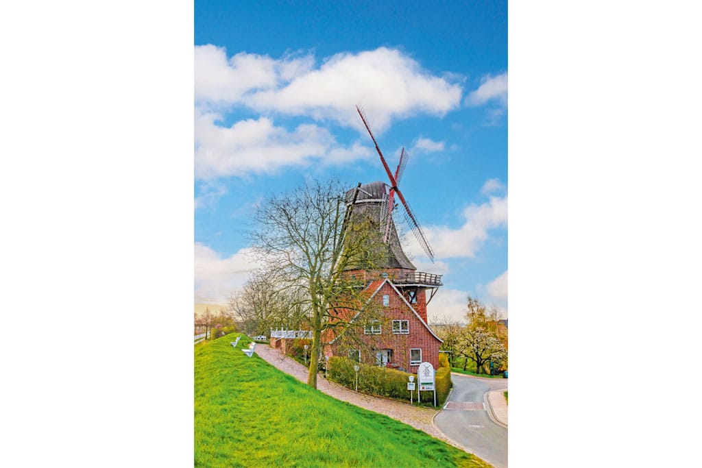 Alte Mühle aus rotem Backstein