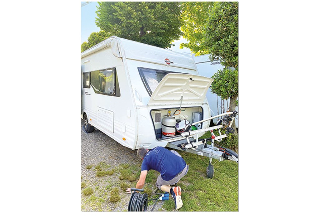 Gaskasten am Wohnwagen