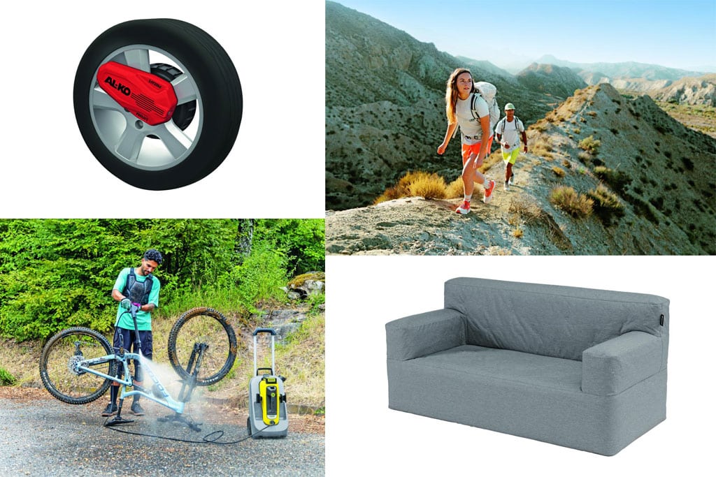 Camping-Zubehör des Monats September 2024: Mehrere Produkte als Collage