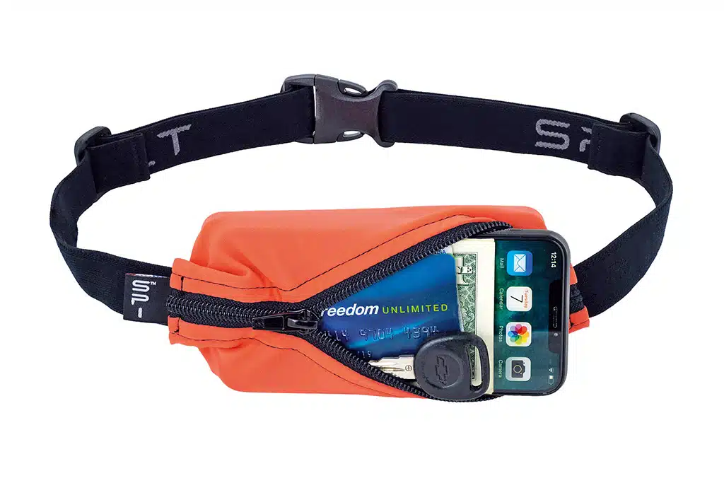 SPIbelt Bauchtasche in der Farbe Orange mit Handy