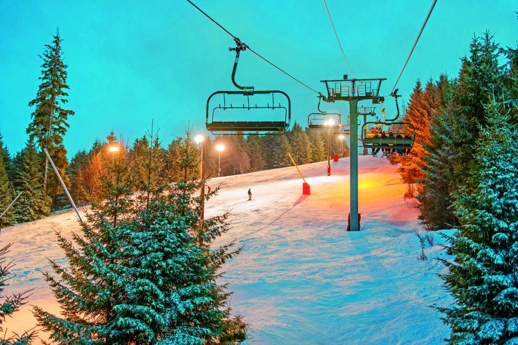 Skillift im Skigebiet