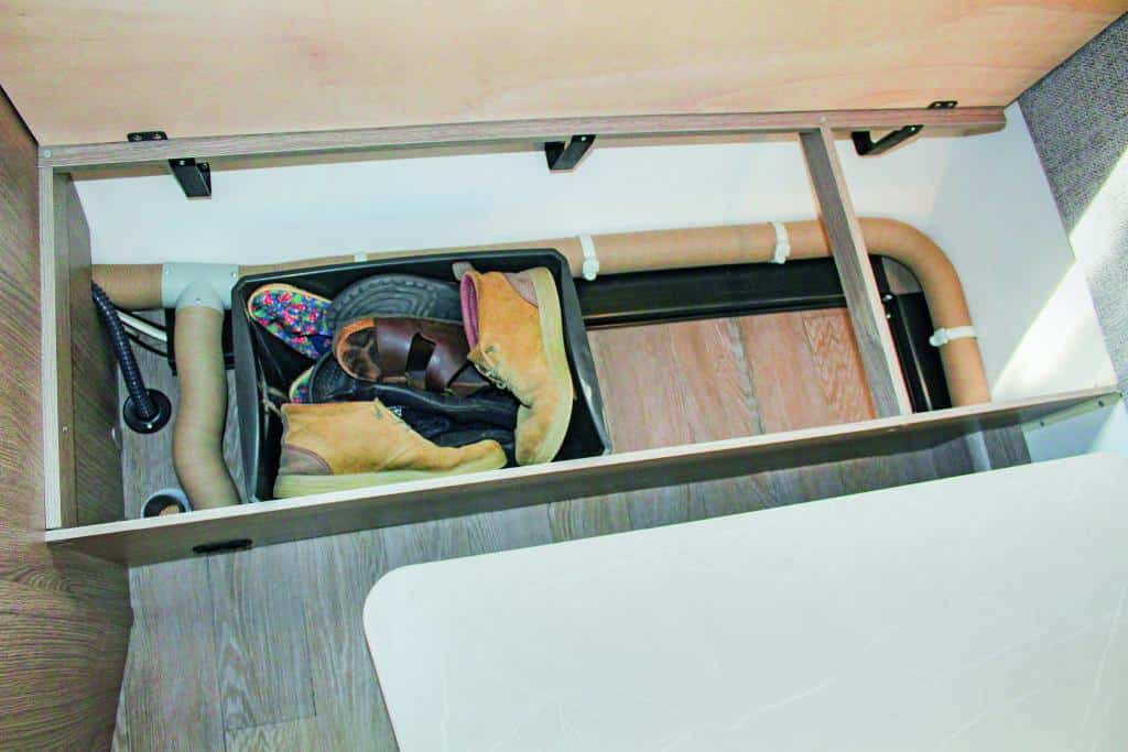 Staufächer in Sitzbankruhe