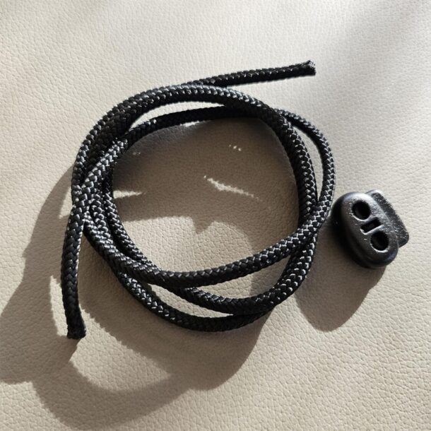 Kordel mit Stopper, schwarz